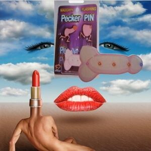 Spencer's Naughty Flashing Pin Gag Gift